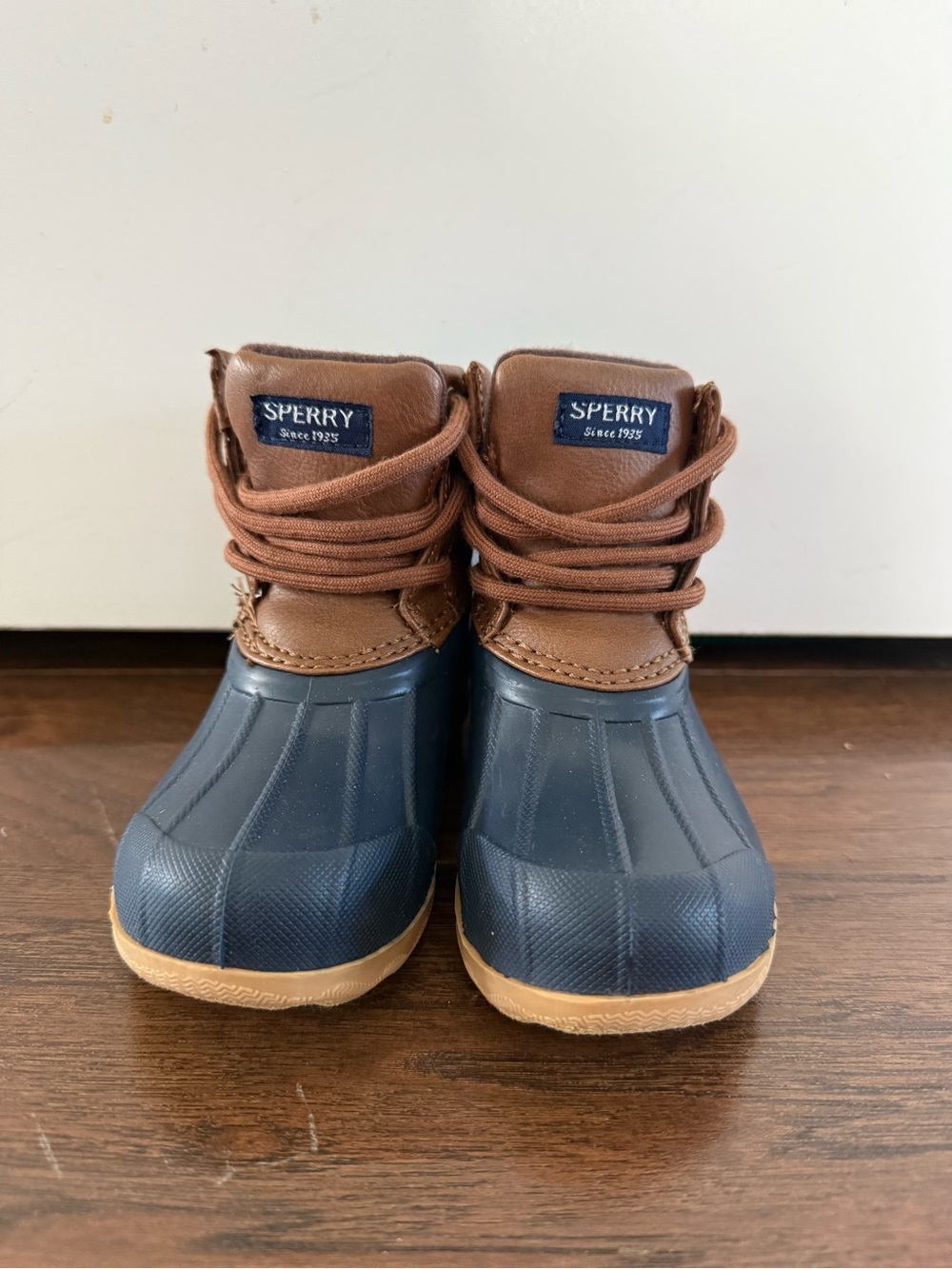Sperry Kids Navy and Brown Waterproof Duck Boots